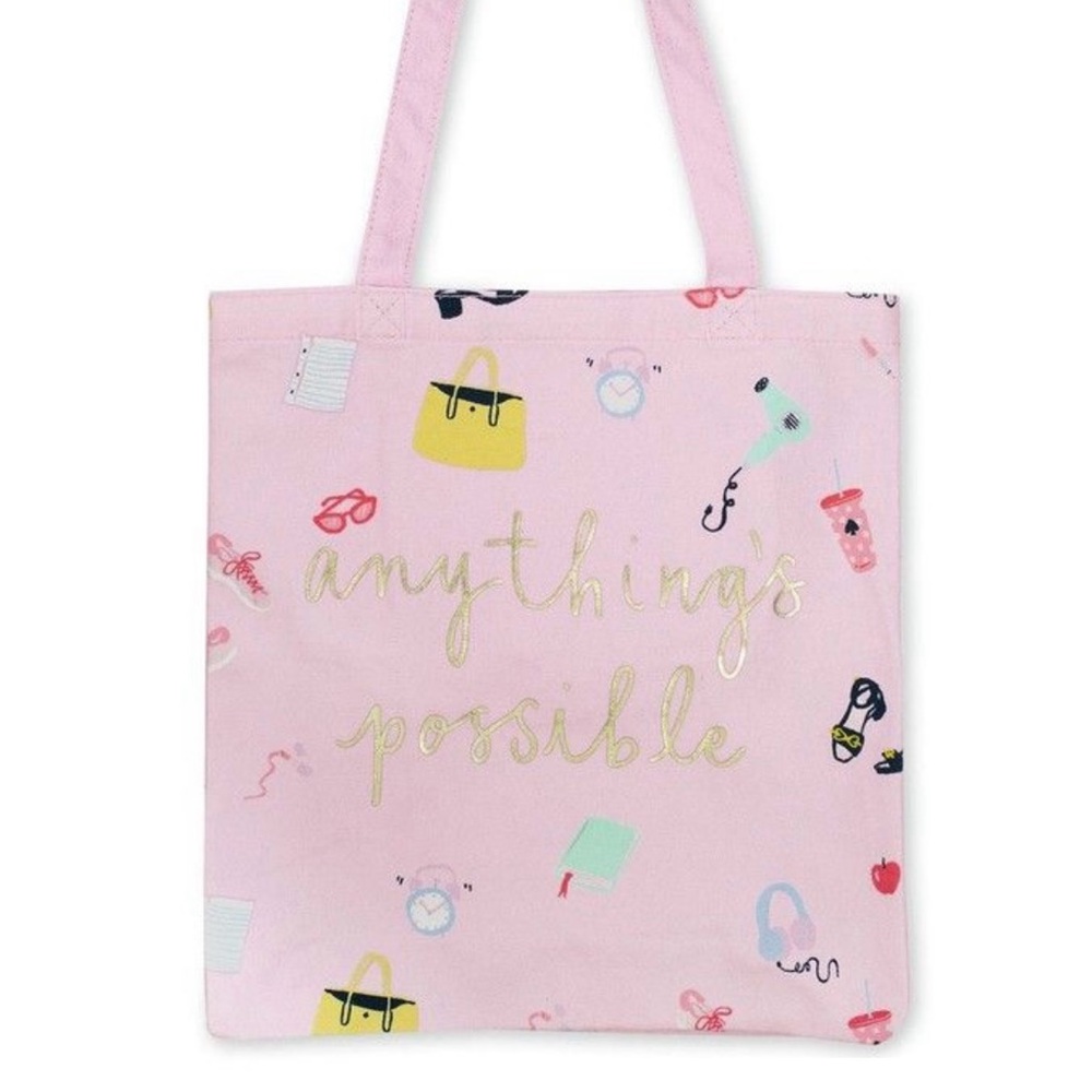 Kate Spade “anything’s possible” Fashionably Late Book Tote NWT